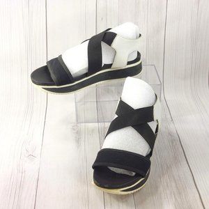 Bagatt Platform Women Sandal Black White Summer Shoe X Infront Wide Straps Sz 38